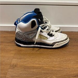 Jordan Kids White, Blue & Black High-Top Sneakers